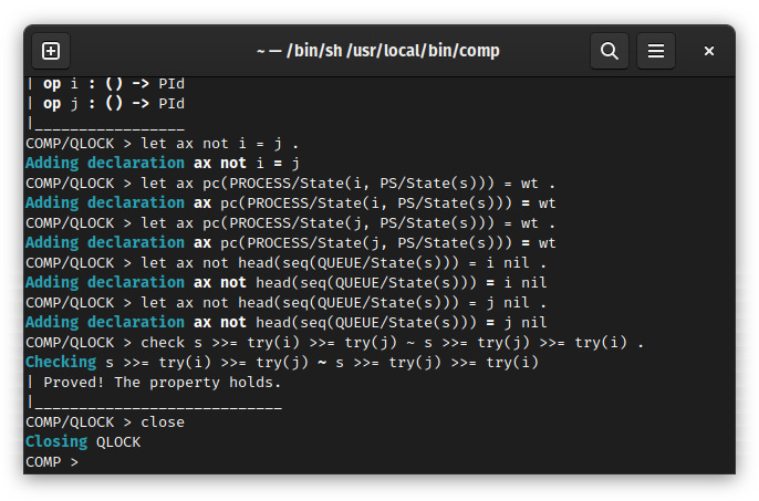 Verifying the QLock protocol